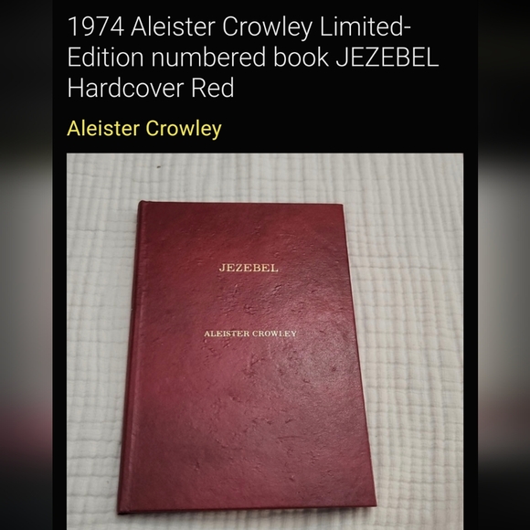 1974 Aleister Crowley Limited-Edition numbered book JEZEBEL Hardcover Red - Picture 1 of 6